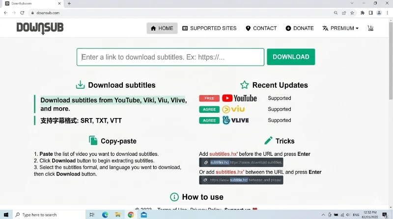 Downsub ferramenta para baixar legendas de vídeos online