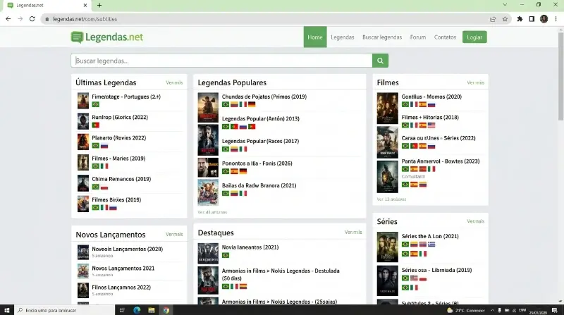 Legendas.net site brasileiro de legendas