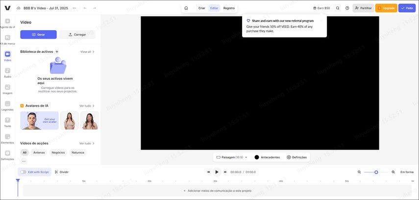 VEED Editor de Vídeo Online
