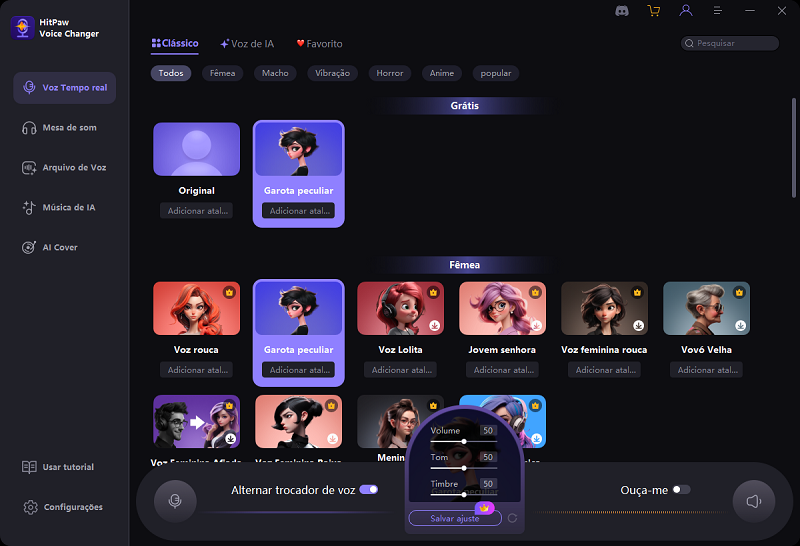 ajustar outras configurações